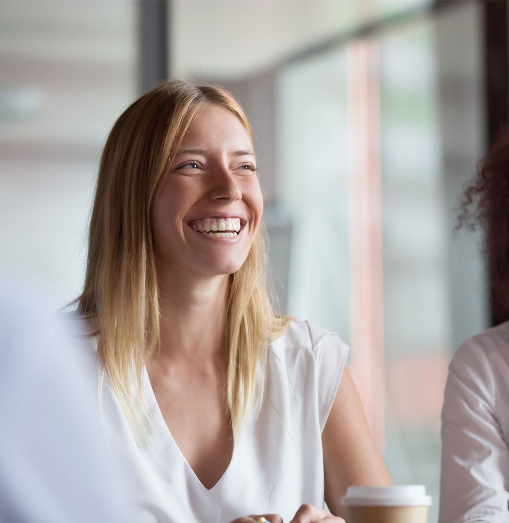 Harland Accountant laughing in a meeting