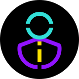 Figure wearing a tie logo