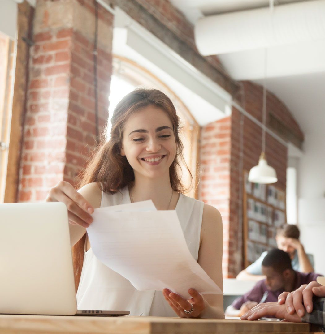 Business owner happy with their management information