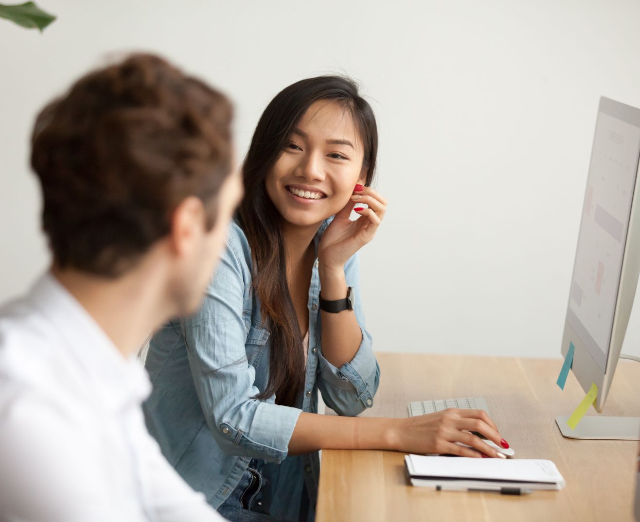 Two accountants having a conversation