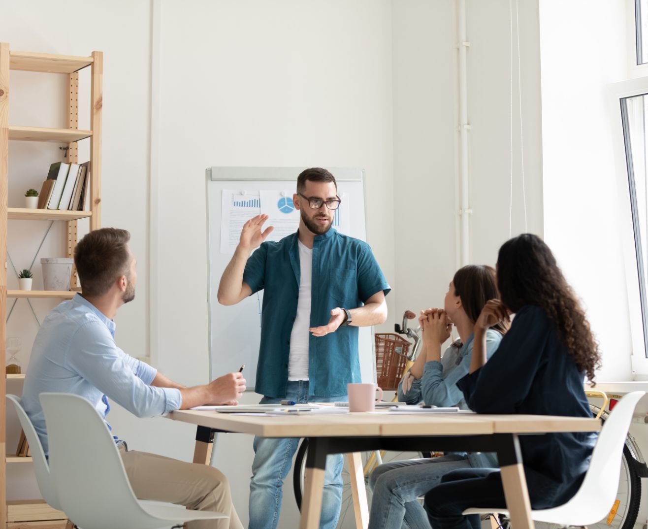 Accountants holding a team meeting